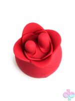 Bloomgasm Rose Fondle 10X Massaging Clit Stimulator – Red Silicone - Image 3