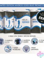 Blue silicone Helix Syn Trident prostate stimulator kit by Aneros