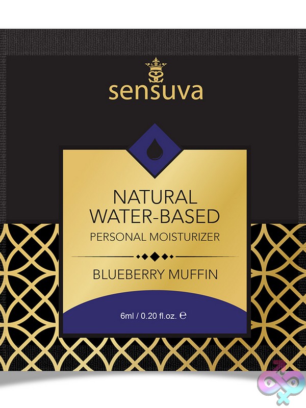 Discreet-Toys-Blueberry-Muffin-6-Ml-100Ct-Tub-Nu-Vl697 100-Count Blueberry Muffin Flavored Water-Based Lubricant Tub By Sensuva