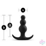Blush Novelties Sex Toys - Anal Adventures Platinum - Beaded Plug - Black