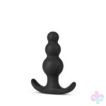 Blush Novelties Sex Toys - Anal Adventures Platinum - Beaded Plug - Black