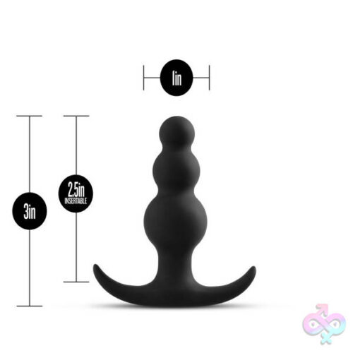Blush Novelties Sex Toys - Anal Adventures Platinum - Beaded Plug - Black