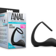 Blush Novelties Sex Toys - Anal Adventures - Platinum - Cock Ring Plug -  Black