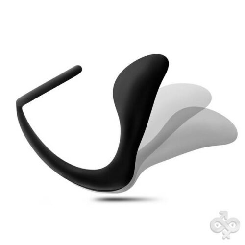 Blush Novelties Sex Toys - Anal Adventures - Platinum - Cock Ring Plug -  Black