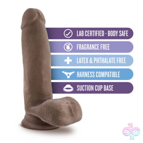 Blush Novelties Sex Toys - Au Naturel - 7" Sensa Feel Dildo - Chocolate