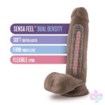 Blush Novelties Sex Toys - Au Naturel - 7" Sensa Feel Dildo - Chocolate