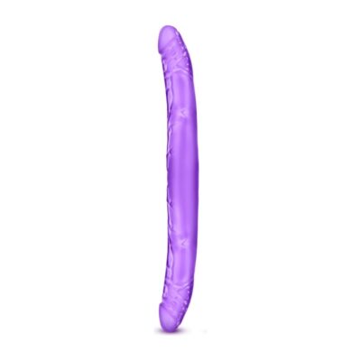 B Yours 16 Double Dildo Purple by Blush — bendable double-ended dildo for couples