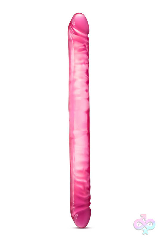 B Yours 18" Double Dildo - Pink Blush Novelties Sex Toys - B Yours 18" Double Dildo - Pink