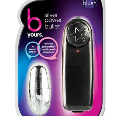 Blush Novelties Sex Toys - B Yours - Silver Power Bullet - Black