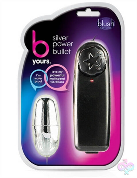 Blush Novelties Sex Toys - B Yours - Silver Power Bullet - Black