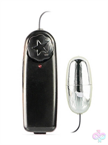B Yours Silver Power Bullet Black by Blush — compact wired bullet vibrator with multi-speed dial controller