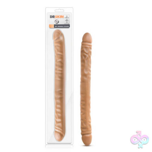 Blush Novelties Sex Toys - Dr. Skin - 18 Inch Double Dildo - Mocha