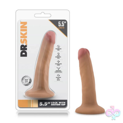 Blush Novelties Sex Toys - Dr. Skin - 5.5 Inch Cock With Suction Cup - Mocha