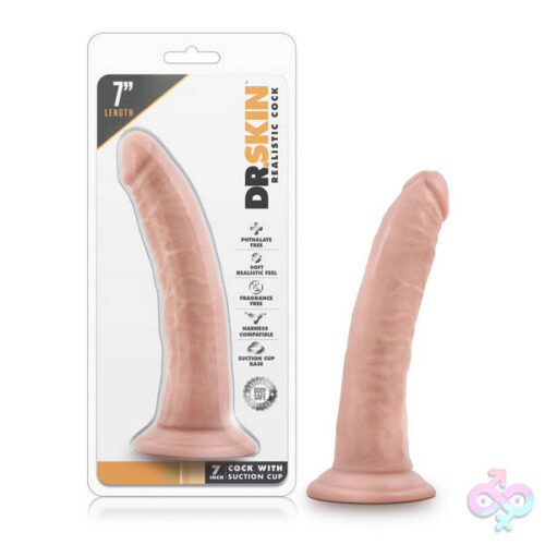 Blush Novelties Sex Toys - Dr. Skin 7 Inch Cock W / Suction Cup - Vanilla