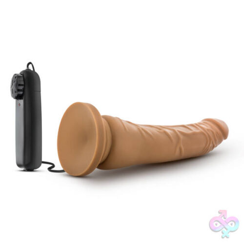 Blush Novelties Sex Toys - Dr. Skin - 8.5 Inch Vibrating Realistic Cock With  Suction Cup - Mocha
