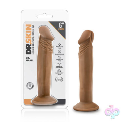 Blush Novelties Sex Toys - Dr. Skin  -  Dr. Small  -  6  Inch  Dildo  - Mocha