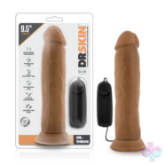 Blush Novelties Sex Toys - Dr. Skin - Dr. Throb - 9.5 Inch Vibrating  Realistic Cock With Suction Cup - Mocha