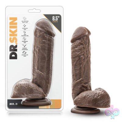 Blush Novelties Sex Toys - Dr. Skin - Mr. D - 8.5 Inch Dildo - Chocolate
