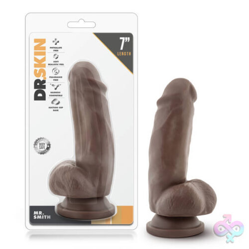 Blush Novelties Sex Toys - Dr. Skin - Mr. Smith 6&Quot; Dildo With Suction Cup -  Chocolate