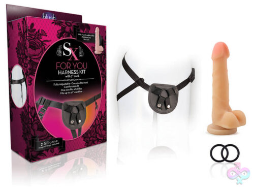 Blush Novelties Sex Toys - For You Harness Kit With 7 Inch Cock