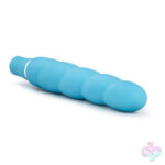 Anal training dildo — Blush Luxe Anastasia Aqua vibrating waterproof beginner anal toy in blue