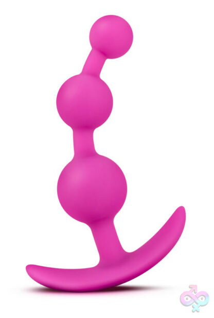 Luxe Be Me 3 vibrating anal beads in black by Blush