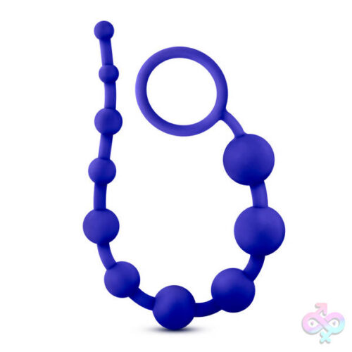 Blush Novelties Sex Toys - Luxe Silicone 10 Beads - Indigo