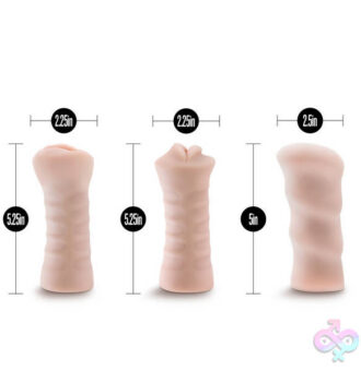 Blush Novelties Sex Toys - M for Men - 3-Pack Self-Lubricating Vibrating  Stroker Sleeve Kit - Vanilla