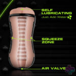 Blush Novelties Sex Toys - M for Men - Soft and Wet - Pussy With Pleasure Ridges - Self Lubricating Stroker Cup - Vanilla