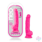 Blush Novelties Sex Toys - Neo - 7.5 Inch Dual Density Cock With Balls - Neon Pink