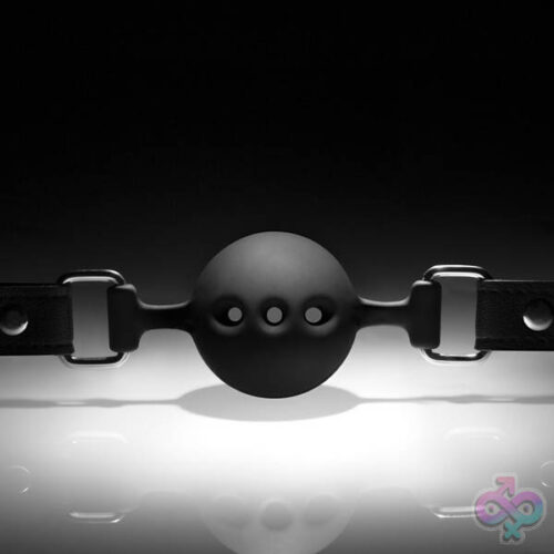 Blush Novelties Sex Toys - Noir - Breathable Silicone Ball Gag - Black