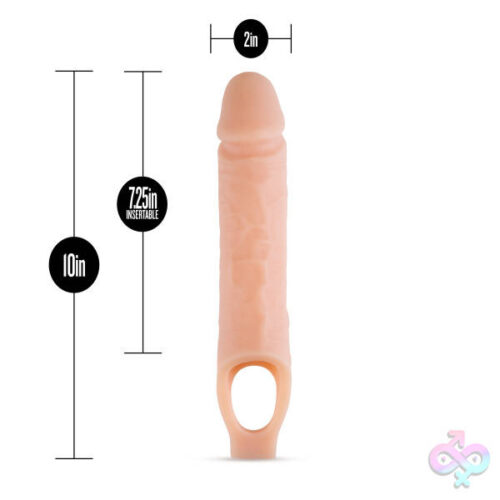 Blush Novelties Sex Toys - Performance Plus - 10 Inch Silicone Cock Sheath Penis Extender - Vanilla