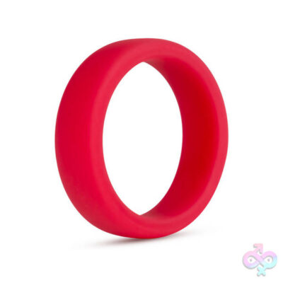 Performance Silicone Go Pro Cock Ring in Red by Blush — soft stretchy phthalate-free silicone ring
