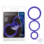 Blush Novelties Sex Toys - Performance - Vs4 Pure Premium Silicone Cockring Set - Indigo