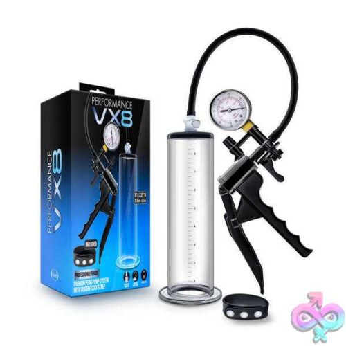 Performance - Vx8 Premium Penis Pump System With Silicone Cock Strap - Clear - Image 2