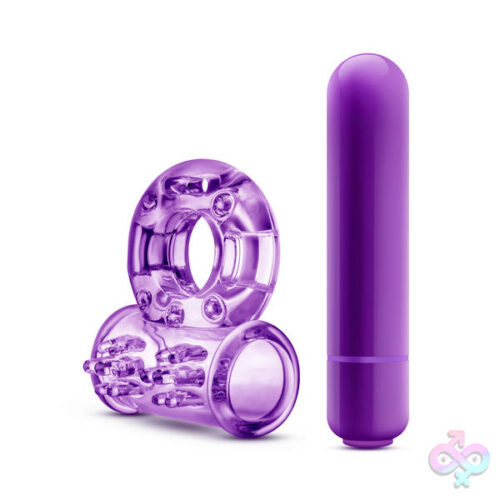 Blush Novelties Sex Toys - Play With Me - Couples Play - Vibrating Cock Ring - Purple