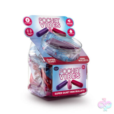 Play With Me Pocket Vibes Fish Bowl 36 Pieces by Blush — candy-colored waterproof mini bullet vibes