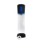 Precision Vx1 manual penis pump by Blush in black, phthalate-free and waterproof