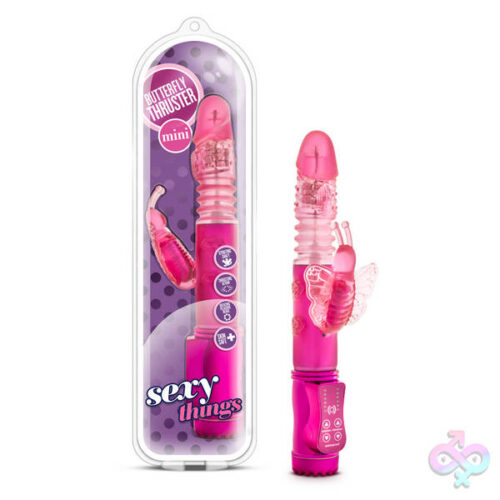 Blush Novelties Sex Toys - Sexy Things Butterfly Thruster Mini - Fuchsia