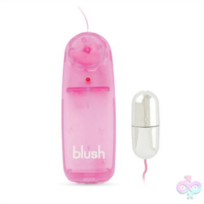 Silver Bullet Mini Pearl Pink by Blush — compact wired remote vibrator for clitoral stimulation