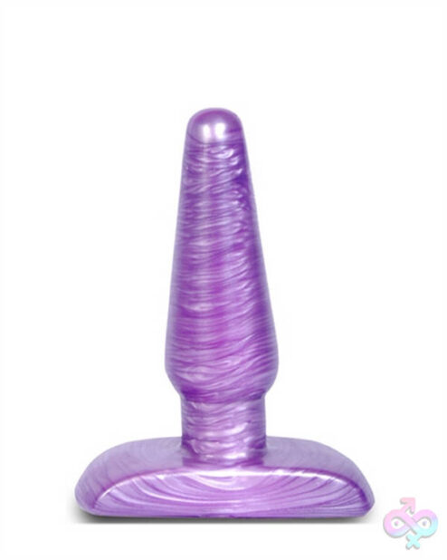 Small Cosmic Plug in purple by Blush — tapered beginner anal plug with wide stable base