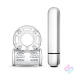 Blush Novelties Sex Toys - Stay Hard 10 Function Vibrating Bull Ring - Clear