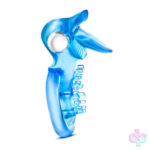 Blush Novelties Sex Toys - Stay Hard 10 Function Vibrating Tongue Ring - Blue