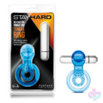 Blush Novelties Sex Toys - Stay Hard 10 Function Vibrating Tongue Ring - Blue