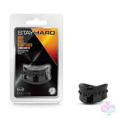 Blush Novelties Sex Toys - Stay Hard - Beef Ball Stretcher - 1.5 Inch  Diameter - Black