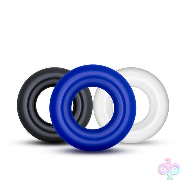 Discreet-Toys-Blush-Novelties-Stay-Hard-Donut-Rings-3-Pack-Bl-00899-2 Stay Hard Donut Rings 3-Pack In Blue By Blush — Phthalate-Free Elastomer Cock Rings For Couples