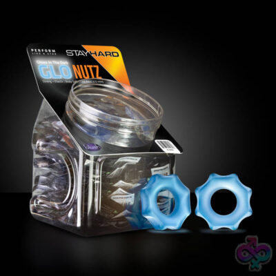 Preferred Cockring — Blush Glo Nutz 40-Piece Fishbowl in Blue by Blush
