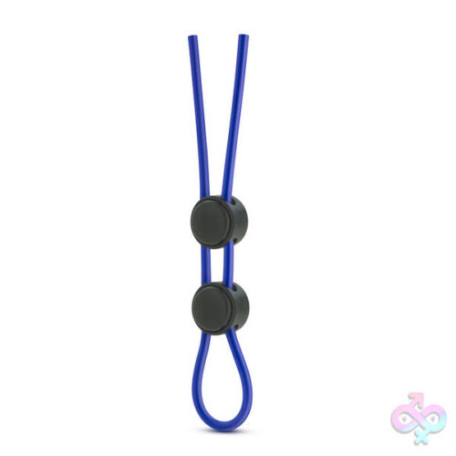 Blush Novelties Sex Toys - Stay Hard - Silicone Double Loop Cock Ring - Blue