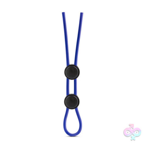 Blush Novelties Sex Toys - Stay Hard - Silicone Double Loop Cock Ring - Blue