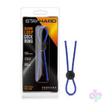 Blush Novelties Sex Toys - Stay Hard - Silicone Loop Cock Ring - Blue